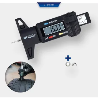Brilliant Tools Digitaler-Tiefenmessschieber, 0 - 25 mm - BT114903