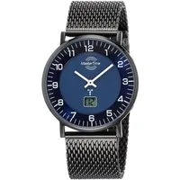 MASTER TIME Quarzuhr MasterTime Herren-Funkuhr Advanced, schwarz/ blau - MTGS-10559-32M