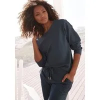 s.Oliver Sweatshirt aus Ripp-Qualität mit überschnittenen Schultern, Loungewear
