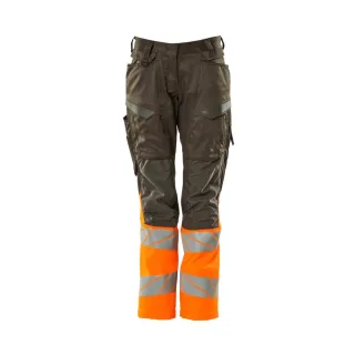 MASCOT Damen Hose mit Knietaschen ACCELERATE SAFE Dunkelanthrazit / Hi-vis Orange 46 - 19678-236-1814-76C46