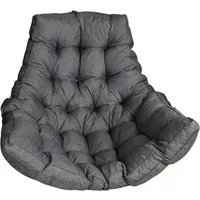 sunnypillow Polsterauflage Hängesessel Kissen - Auflage für Rattan & Polyrattan Hängeschaukel, Anthrazit