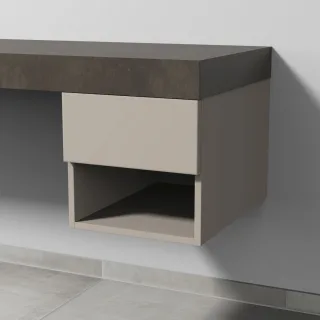 Sanipa Anbau-/Solitärschrank 2morrow (P3350) 340x350x520 Kaschmir-Matt, P33501U P33501U