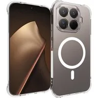 Wigento Handyhülle MagSafe für Xiaomi 17T Pro Silikon Kunststoff Schutz Cover Transparent 6,83 Zoll, MagSafe-kompatibel, kratzfest, magnetische Scharnierstruktur