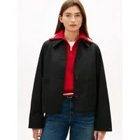 Tommy Hilfiger Kurzjacke COTTON SHORT JACKET mit aufgesetzten Taschen, Relaxed Fit