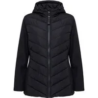 Ulla Popken Funktionsjacke HYPRAR Hybrid-Jacke Materialmix Stehkragen Kapuze