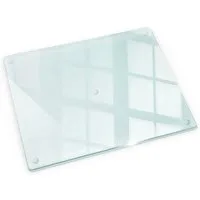 Tulup Herd-Abdeckplatte Induktionsschutz Glas Spritzschutz Glasschneideplatte Transparent, (1 tlg), Gummifüße
