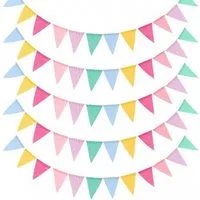 FELIXLEO Flagge 4M Wimpelkette, Wimpelkette Outdoor Wetterfest (15-St)