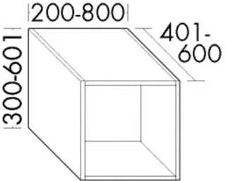 Burgbad Unterschrank System 30 Preisgruppe 4 Sana 25x400x150 Eiche Schwarz, UW4590F6334 UW4590F6334