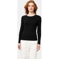 Les Lunes Langarmshirt RYLIEE Longsleeve Rib Leichtes Ryliee Longsleeve aus geripptem Bambus Mix im Slim Fit
