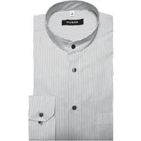 Huber Hemden Langarmhemd HU-0028 Stehkragen, Streifendesign, Regular Fit-gerader Schnitt, Made in EU