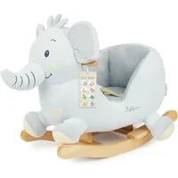 BIECO Schaukeltier Schaukelpferd Elefant aus Plüsch & Holz – Wippe ab 9 Monaten