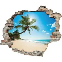 queence Wandtattoo Paradies (1 St), Wandsticker, Wandbild, selbstklebend, 3D, Wanddurchbruch