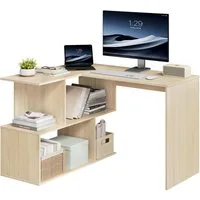 Woltu Schreibtisch (1-St), Computertisch L Form, Eckschreibtisch 120x100cm, mit Ablagen