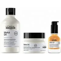 L'ORÉAL PROFESSIONNEL PARIS Haarpflege-Set L'Oréal Metal DX Shampoo Maske Oil Set 600 ml, reichhaltig