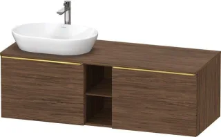 Duravit D-Neo Konsolenwaschtischunterbau wandhängend Nussbaum dunkel Matt 1400x550x459 mm - DE4950L3 DE4950L34210000