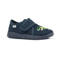 Richter MAILO Hausschuh Klettschuh, Kindergarten Schuh mit Dino-Stickerei