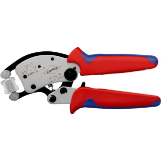 KNIPEX Selbsteinstellende Crimpzange für Aderendhülsen Vierkant-Crimp verchromt - 975318