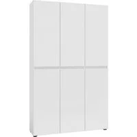 Home affaire Schuhschrank MISTER Schuhkommode, Schuhmöbel, Schuhregal, Hochglanz lackiert Breite 120 cm, Höhe 200 cm, 6 Türen, 24 Fächer, ca.58 paar Schuhe