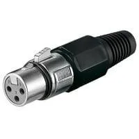 Mikrofonkupplung, 3Pin schwarz, 1 Stück