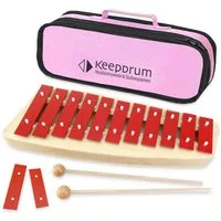 SONOR Glockenspiel Sonor Glockenspiel NG-10 mit Tasche Pink,Sonor Glockenspiel NG-10, 2 Schlägel, keepdrum MB01PK Tasche Pink, Vorteils-Set mit Tasche Pink