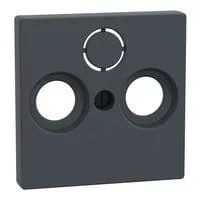 Zentralplatte für Antennendose, Typ 297514, aus Thermoplast, matt, Unterputzmontage anthrazit, Retail