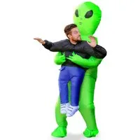 JADEO Kostüm Huckepack-Kostüm für Erwachsene Alien bunt