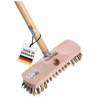 BawiTec Reinigungsbürste Schrubber mit harten Borsten mit oder ohne Stiel Fußbodenschrubber, Fliesen, Steinzeug, Betonböden, Holzböden, Steinböden, (2-tlg), harten Borsten