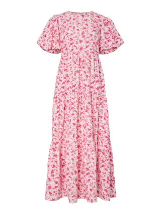 Y.A.S - YASCOLEA SS ANKLE DRESS S. Weiß - Gr. - 36