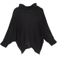 Guru-Shop Longsleeve Oversize Shirt, Rollkragen Strickshirt, plus..