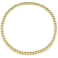 Materia Goldarmband Damen Kugelarmband Gelbgold elastisch SA-9, Sterlingsilber, vergoldet