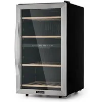 Klarstein Weinkühlschrank Vinamour 45 Duo Weinkühlschrank 2 Zonen 45 Fl 118L 5-18°C Touch LCD, für 45 Standardflaschen á 0,75l,2 Zonen Wein Flaschenkühlschrank Weintemperierschrank Weinschrank