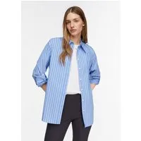 comma Langarmbluse Bluse Oversize-Bluse aus Popeline