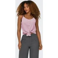 ONLY Trägertop ONLLECEY SL KNOT SINGLET NOOS WVN Materialmix, regular fit