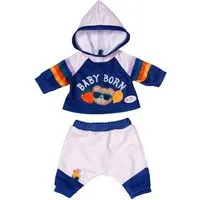 Baby Born Puppenkleidung Jogging Anzug Navy, 43 cm, mit Kleiderbügel