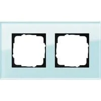 Abdeckrahmen 2-fach Glas Esprit System 55, Unterputzmontage, glänzend, IP21 mint, Retail