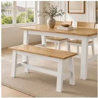 HOMCOM Sitzbank für Esszimmertisch Küchenbank (Modern Holzbank, 1-St., Essbank), bis 240 kg, 95 x 30 x 45 cm, Eiche