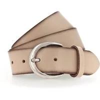 Tamaris Ledergürtel Charlotte Silver mit Logoschriftzug auf der Gürtelschlaufe, Basic-Style