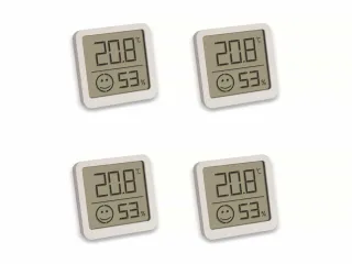 TFA Digitales Thermo-Hygrometer 30.5053.02.04, 4 Stück, weiß