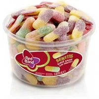 Ravazzi Gummy Süßigkeit, Red Band Briketts zweifarbiges Super saures Fruchtgummi 1200g
