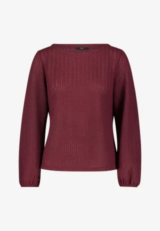 zero - Strukturshirt mit Rundausschnitt mystic berry - Gr. - 34