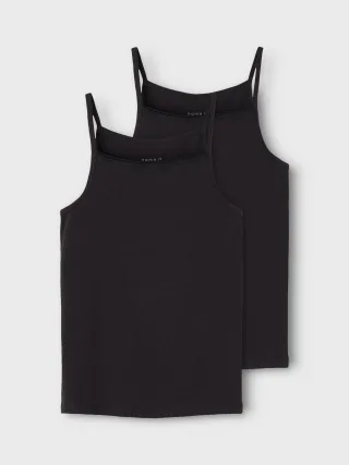 NAME IT - NKFSTRAP TOP 2P NOOS Black - Gr. - 164