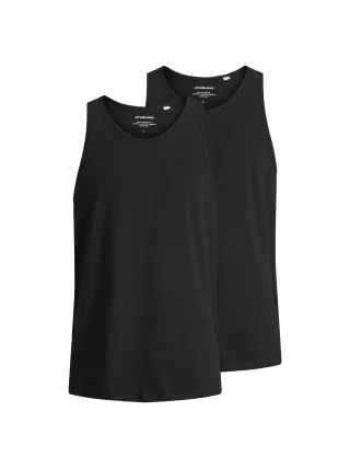 JACK&JONES - JACBASIC TANKTOP 2 PACK NOOS black - Gr. - S