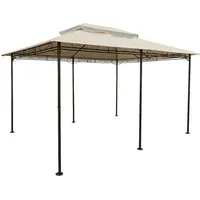 Spetebo Pavillon-Ersatzdach Pavillon Ersatzdach Cape Town 4 x 3 m - beige, 270 g/m², (Stück, Ersatzdach), Garten Pavillondach mit Kaminabzug