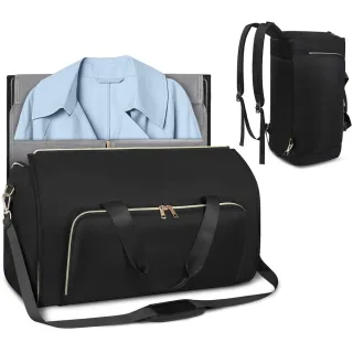 IPRee Foldable Suit Bag Women Travel Convenient Carry-on Clothing Bag Duffel Shoulder Bag Business Expandable Clothes St