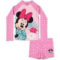 United Labels® Badeanzug Minnie Mouse Schwimmset UV-Schutz 30 Badeanzug langarm Shirt Hose
