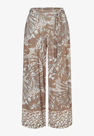 MORE & MORE - Jerseyculotte mit Print braun - Gr. - 42