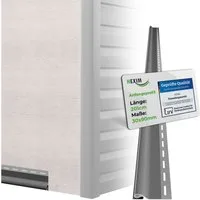Hexim Verkleidungspaneel, (Siding Fassadenpaneele außen Fassadenverkleidung wetterfest Kunststoffpanelee PVC-U Verkleidung Außenwand Hausverkleidung UV-beständig - (Anfangsprofil grau)