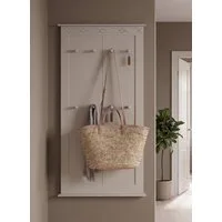 OTTO home Garderobenpaneel Indra (B/T/H: 63/6/100 cm), aus massiver Kiefer, FSC®, 8 Haken, dezentes Ornament