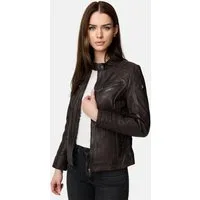 Tazzio Lederjacke F522 moderne & zeitlose Damen Jacke im Biker Look