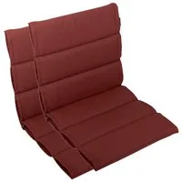 LILENO HOME Polsterauflage Niedriglehner, bequeme Sitzauflage für Gartenmöbel, Stuhlkissen, (2 St., 2er Set), 2er Set Gartenstuhl Auflagen in Rot, wasserabweisende Sitzpolster